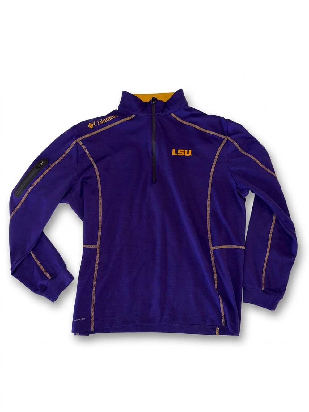 Columbia Quarter-Zip Pullover | Size L | Purple/Gold | LSU Tigers